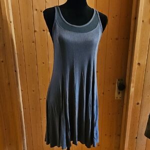 Silence + Noise Charcoal Sleeveless Midi Dress